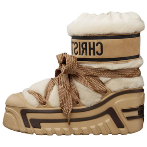 DIOR Женские короткие снежные ботинки alps бежевые