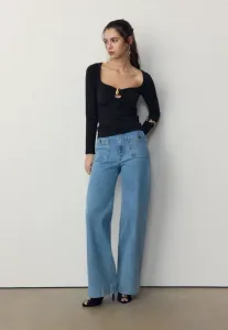 Сандалии на высоком каблуке Stradivarius, Black