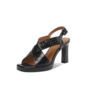 Сандалии с одним ремешком женские Rosa Bianca, Black (Sheepskin Lining)