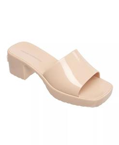 Женские босоножки Almira Slip On с открытым носком и каблуком French Connection, коричневый/бежевый