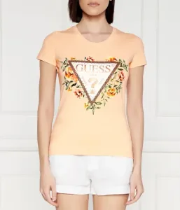 Футболка с треугольными цветами regular fit Guess Jeans, персиковый