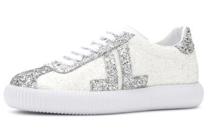 Lanvin Стильные женские кроссовки для скейтбординга Glen Low Top, серебристо-белые