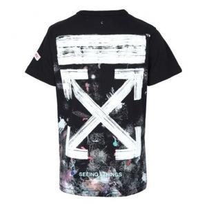 Футболка Off-White Splash Ink Short Sleeve Loose Unisex Black, черный