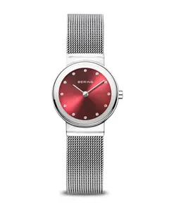 Женские классические наручные часы 26 мм с браслетом из нержавеющей стали 10126-003 Bering, серый