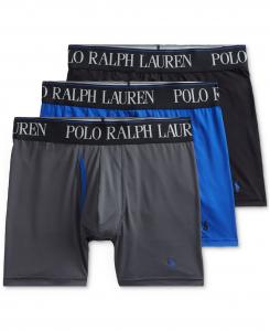 Мужской комплект из 3 штук. Трусы-боксеры из микрофибры 4-D Flex Cool Polo Ralph Lauren
