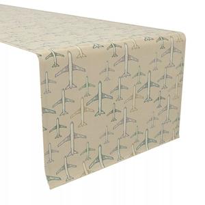 Настольная дорожка, 100 % хлопок, 16x108 дюймов, эскиз современного самолета.