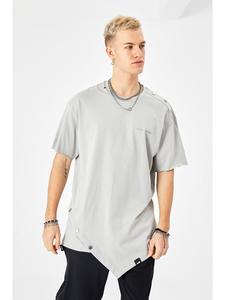 Футболка свободного кроя из хлопка плотностью 320 г/м² серого цвета. Ossy Homer