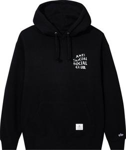 Худи Anti Social Social Club x Alpha Essential Hoodie Black, черный