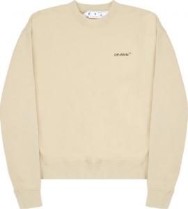 Толстовка Off-White Caravag Arrow Over Crewneck 'Dark Sand/Black', загар
