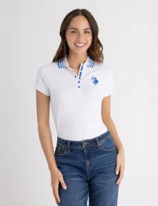 Футболка U.S. Polo Assn Stripe Collar Pique, белый