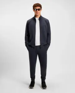 Мужские спортивные штаны из эластичного хлопка с фирменным логотипом Boss, темно-синий