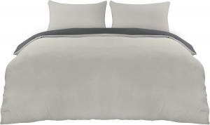 Комплект постельного белья Utopia Bedding, 3 предмета, 200x200/50x75 см, темно-серый/светло-серый