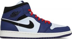 Кроссовки Air Jordan 1 Retro Mid SE Deep Royal Blue, синий