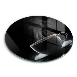 Стеклянная тарелка Ø 40 см. Горячая чашка кофе Wallfluent, черный