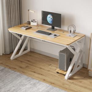 Компьютерный стол Xinmeikai 140x60 см, белая рама + светлый орех