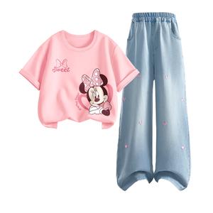 Детская повседневная спортивная одежда Disney, светло-голубой