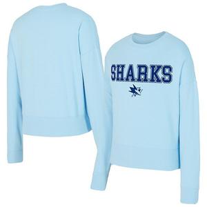 Женский свитшот concepts sport light blue san jose sharks tonal Unbranded