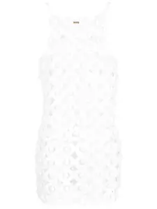 Платье Yara в технике кроше Cult Gaia, белый
