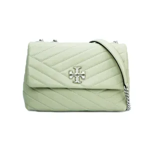 TORY BURCH Кожаная сумка через плечо женская зеленая