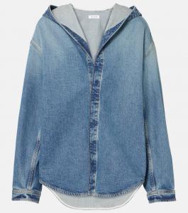 Джинсовая рубашка с капюшоном Alaïa, Bleu Vintage
