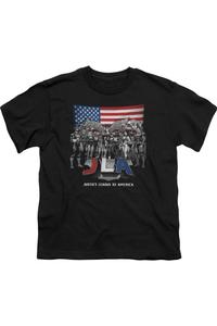 Футболка для мальчиков Justice League of America с коротким рукавом Gildan, черный