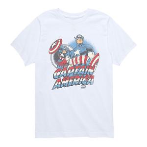 Футболка retro graphic с captain america для мальчиков 8-20 Marvel, White