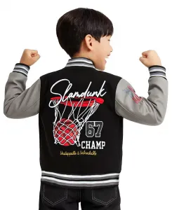 Куртка ватная баскетбольная Big Boys Basketball Woolen Varsity Jacket Ring of Fire
