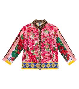 Шелковая рубашка с цветочным принтом Dolce&Gabbana, розовый