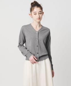 Вышитый двухцветный кардиган - можно стирать United Arrows, цвет Md.Gray