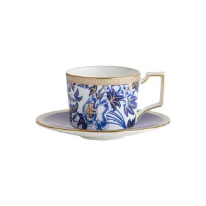 Кофейная чашка Hibiscus Wedgwood с блюдцем, синий