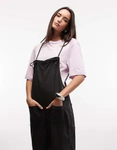 Черный твиловый комбинезон Monki Ольга