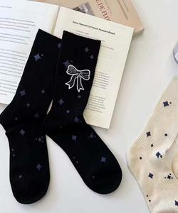 Ребристые носки средней высоты с ленточным мотивом Aimoha - Select -, цвет Black