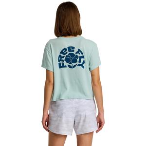 Женская футболка с изображением мака Free Fly, Heather Ocean Mist