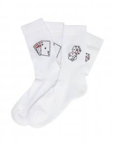 Комплект носков 2-Pack Organic Cotton Socks Dices 8 By Yoox, белый