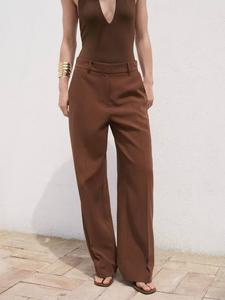 Карлос брюки Mid Rise Straight Mango, Brown