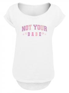 Футболка Girl Power Not Your Babe к Международному женскому дню, белая F4NT4STIC