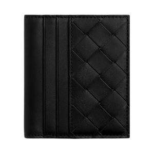 Bottega Veneta Кожаный бумажник мужской черный