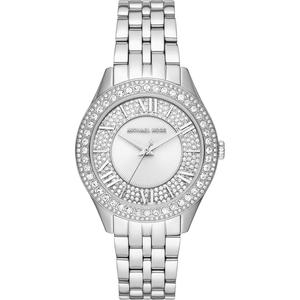 Часы наручные Michael Kors Harlowe Pavé Silver-Tone, серебристый
