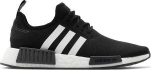 Кроссовки Adidas NMD_R1 Primeblue 'Black White', черный (Размер 44,5 RU)