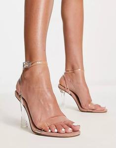 Босоножки ASOS DESIGN Notion Barely There Heeled, прозрачный