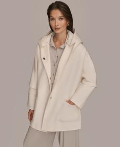 Женское пальто-накидка на пуговицах спереди Donna Karan Weekend, Cream