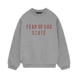 Толстовка Fear of God Essentials Fleece Crewneck Dark Heather, серый