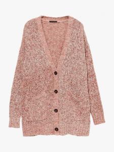 Кардиган макси с v-образным вырезом SISLEY, Pink