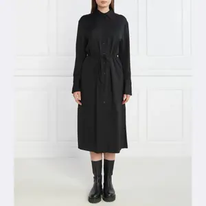 Платье-Рубашка с поясом из переработанного материала CDC Calvin Klein, черный