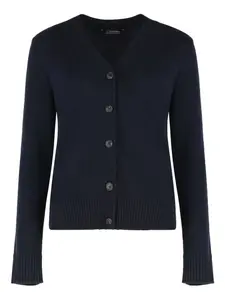 Шерстяной кардиган с нашивками на локтях 'S Max Mara, черный