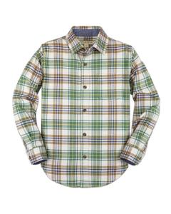 Надежда и Генри Мальчиковая фланелевая рубашка HOPE & HENRY, коричневый