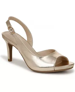 Женские туфли-лодочки Teller 2 с открытым носком и ремешком на щиколотке LifeStride, золотой