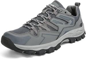 Мужские походные кроссовки с дышащей сеткой для трекинга, уличные, легкие, противоскользящие, для прогулок, восхождений и путешествий Qacksv, серый