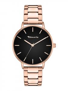 Tamaris Кварцевые часы в цвете розовое золото/черный