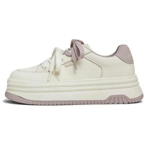 Низкие женские кроссовки TATA, Beige Purple